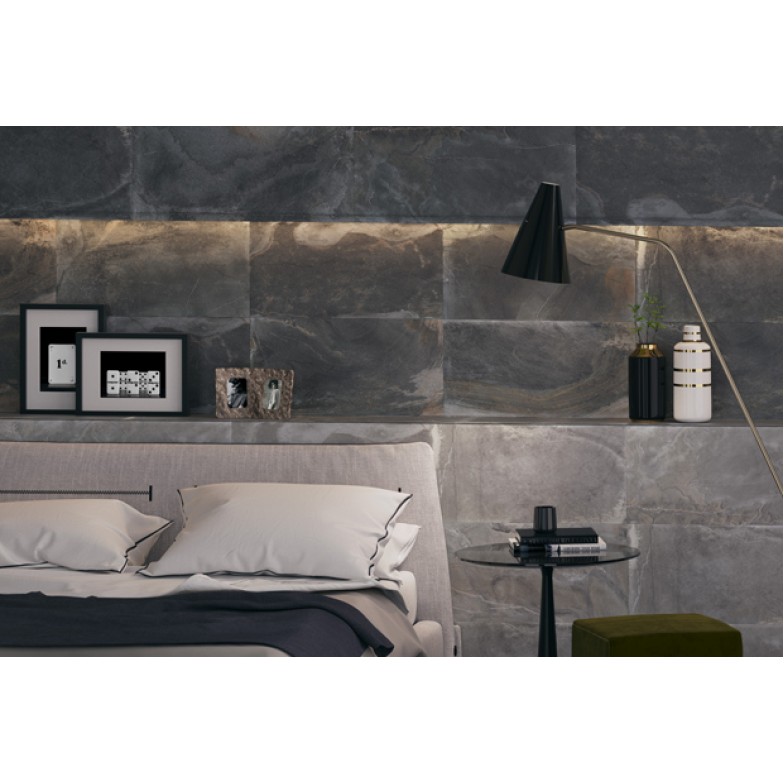 Плитка керамогранітна Slate антрацит 307x607x8,5 Golden Tile