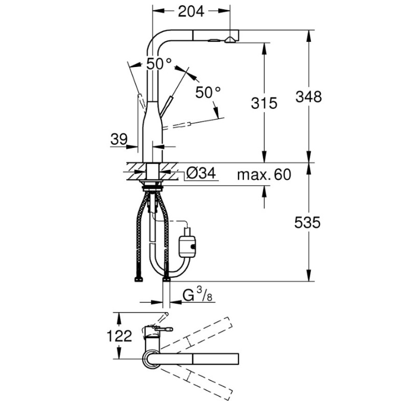 Змішувач для кухні Essence (30270000), Grohe