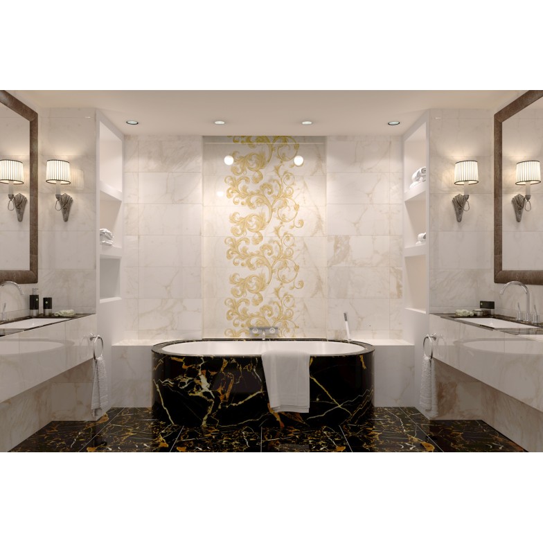 Плитка стінова Saint Laurent чорний 300x600x9 Golden Tile
