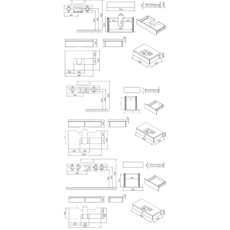 Шафка під умивальник SD 1200 FORMY white, RAVAK