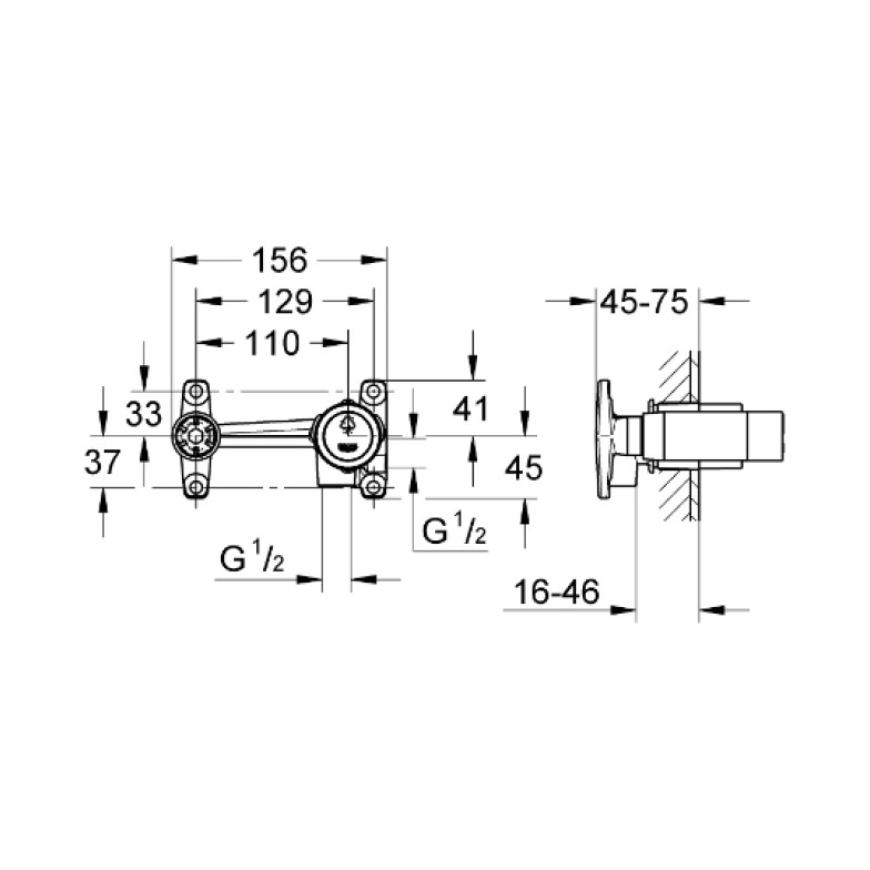 Вбудована частина змішувача Concetto (32635000), Grohe