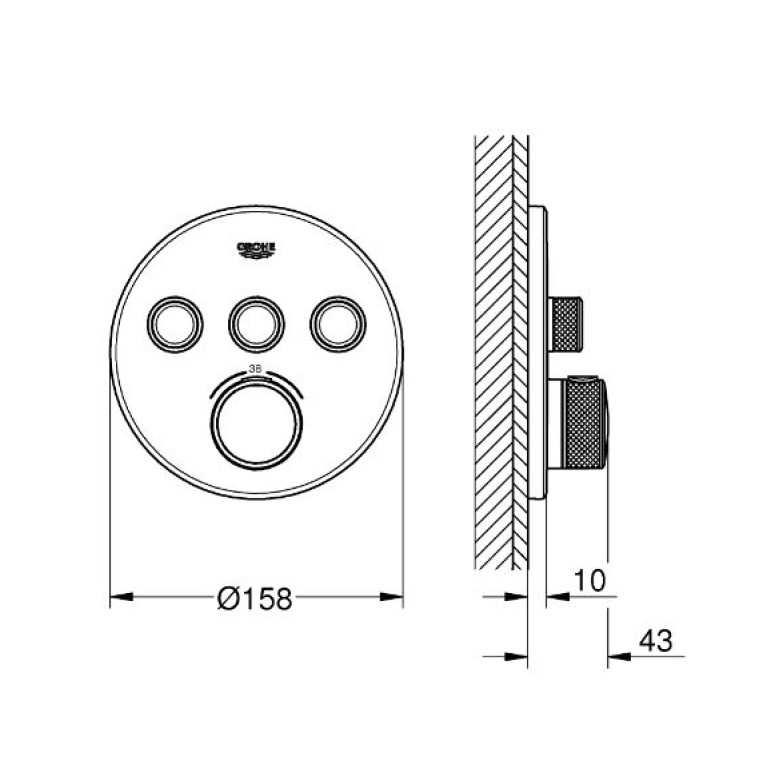 Змішувач Grohtherm SmartControl (29121000), Grohe