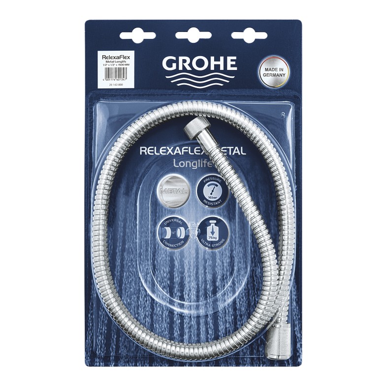 Душовий шланг 1500 мм Relexaflex Metal Longlife (28143000), Grohe