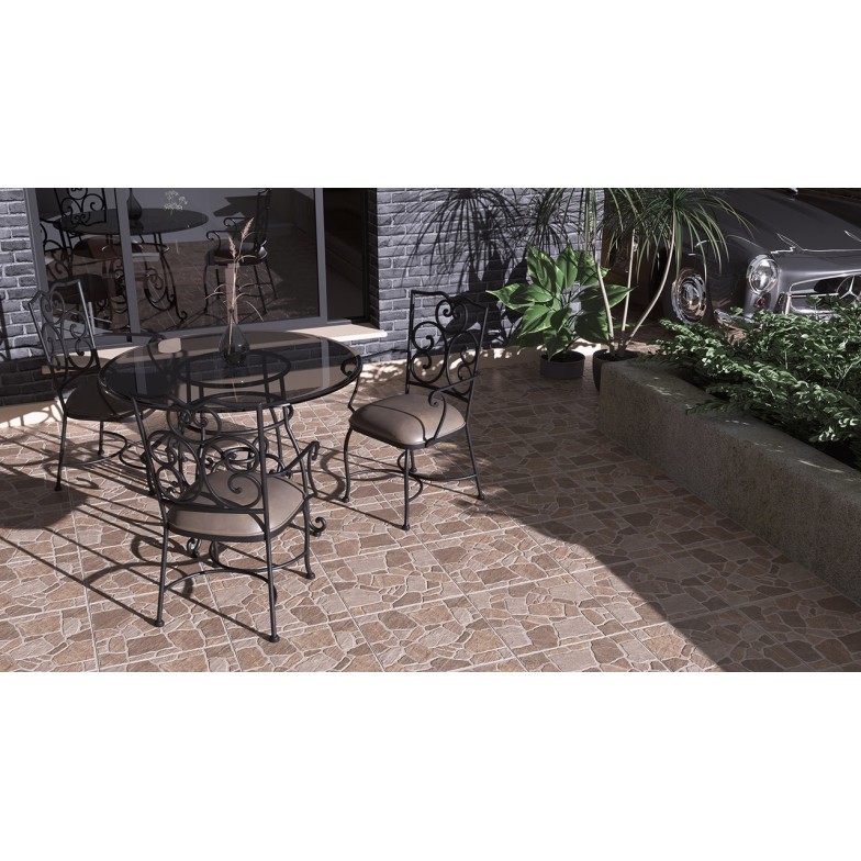 Плитка керамогранітна Cortile коричневий 400x400x8 Golden Tile