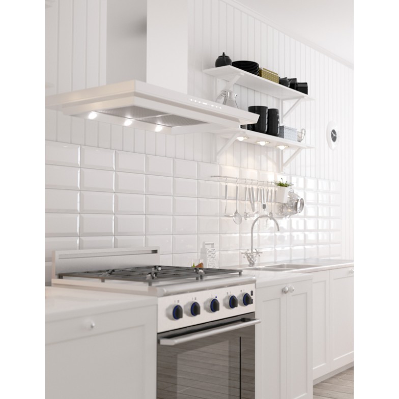 Плитка стінова Metrotiles білий 100x200x7 Golden Tile