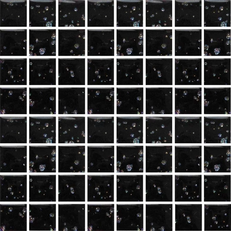 Плитка Мозаїка Mozaico de LUX T-MOS BG702-B (BG02) (L)SPARCLE BLACK 30х30 см, 1кв.м.