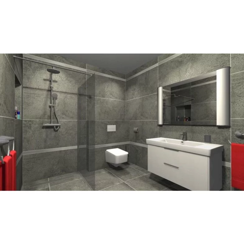 Плитка керамогранітна Newstone Graphite 598x598x8 Opoczno