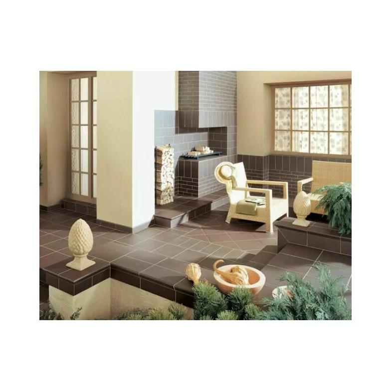 Сходинка з капіносом кутова 6279 Natural Brown STR 330x330x11 Paradyz