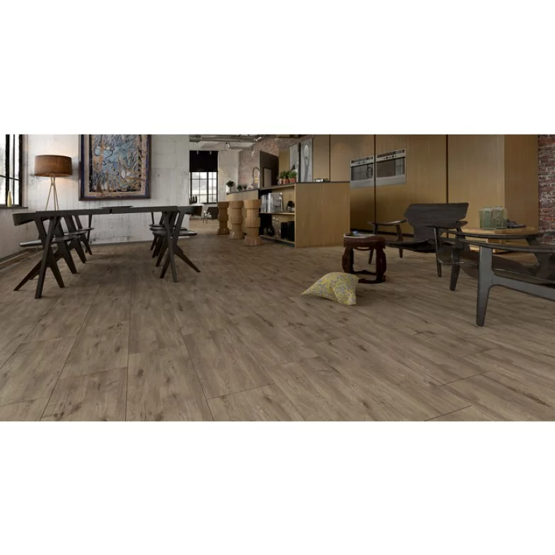 Плитка керамогранітна Alpina Wood коричневий 150x600x8,5 Golden Tile