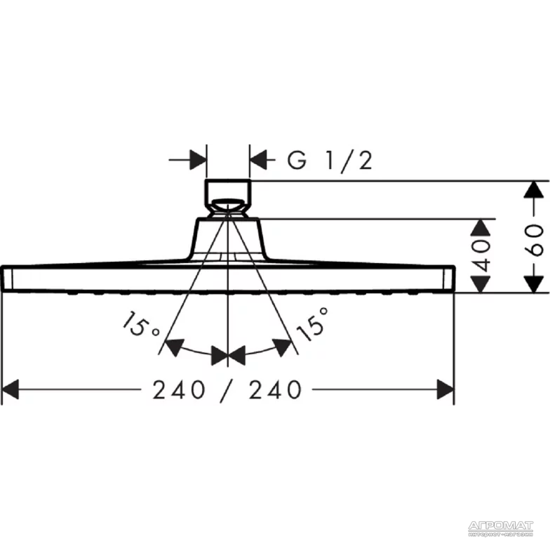 Верхній душ Hansgrohe Crometta 26726000