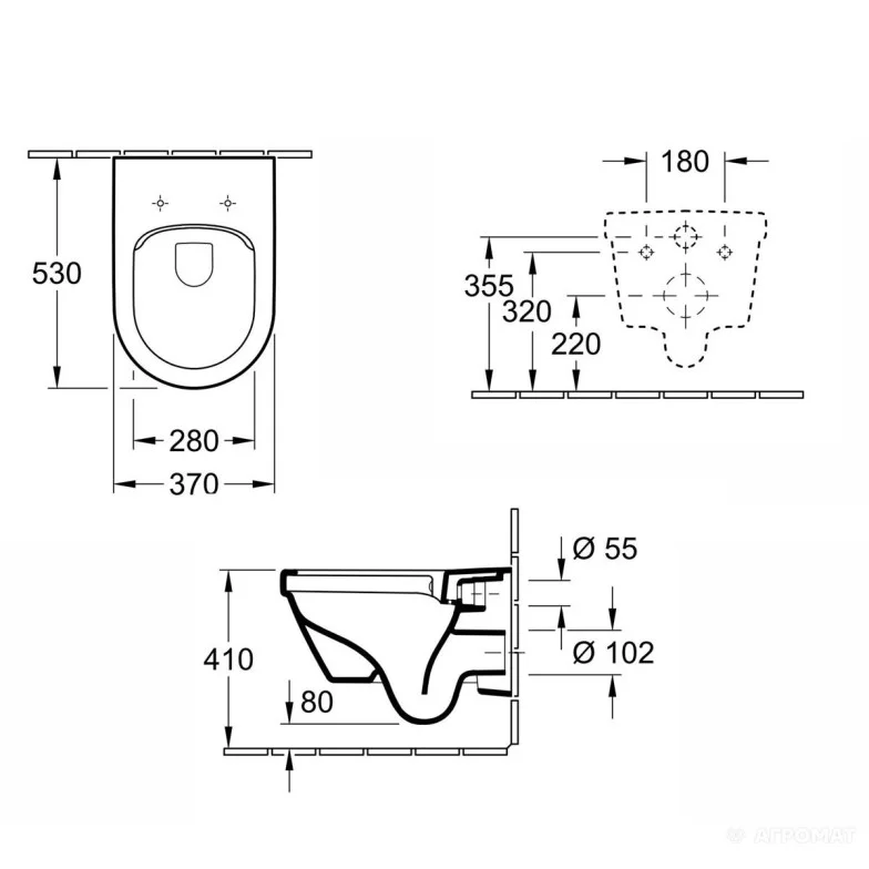 Унітаз Villeroy&Boch Architectura 5684HR01 підв.DirectFlush + 98M9C101 Кришка