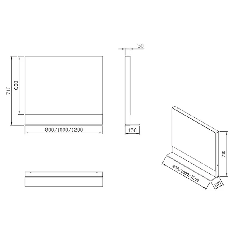 Дзеркало Formy 120x71 біле Ravak  (X000001045)