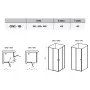 Душова штора CRV 2-100 Transparent + білий Ravak  (1QVA0100Z1)