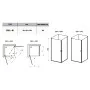 Душова штора CRV 1-80 Transparent + сатиновий Ravak  (1QV40U01Z1)