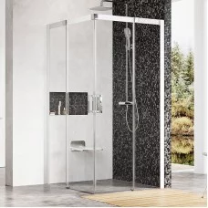 Душова штора MSRV4 100 Transparent+білий Ravak  (1WVAA100Z1)