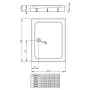 Піддон Laros Compact D 100x80 з ніжками і панеллю Radaway  (SLD81017-01)