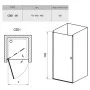 Душові двері CSD 1-80 Transparent + сатиновий Ravak  (0QV40U00Z1)