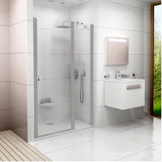 Душові двері CSD 2-100 Transparent + сатиновий Ravak  (0QVACU00Z1)
