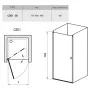 Душові двері CSD 1-80 Transparent + білий Ravak  (0QV40100Z1)