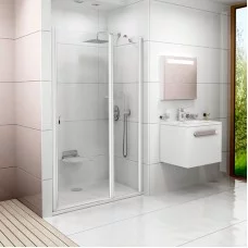 Душові двері CSD 2-120 Transparent + білий Ravak  (0QVGC100Z1)