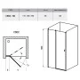 Душові двері CSD 2-120 Transparent + білий Ravak  (0QVGC100Z1)