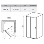 Душові двері CSD 2-100 Transparent + білий Ravak  (0QVAC100Z1)