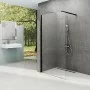 Душова стінка Walk-In Wall-120 Transparent + чорний Ravak  (GW9WG0300Z1)