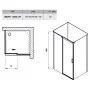 Душова кабіна MSDPS 100/80 R Transparent Ravak  (0WPA4C00Z1)