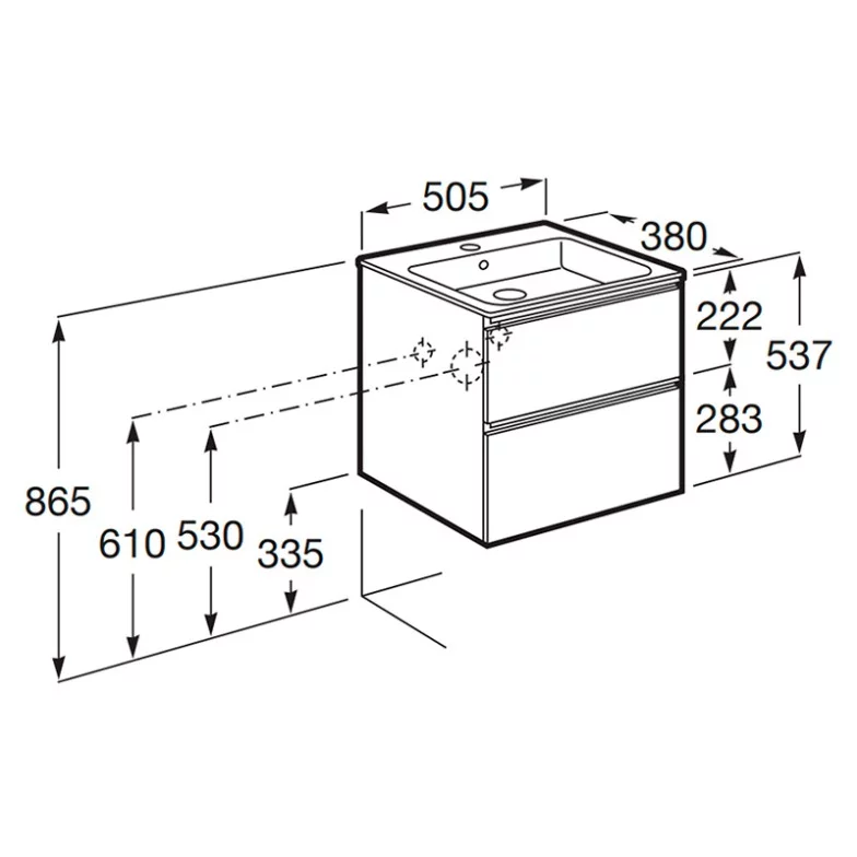 Тумба і раковина Gap-N Compacto 50 Roca  (A851494806)