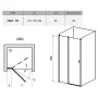 Душові двері CSD 2-110 Transparent + сатиновий Ravak  (0QVDCU00Z1)