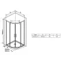 Душова штора BLSCP 4-90 Transparent+чорний Ravak  (X3BM70300Z1)