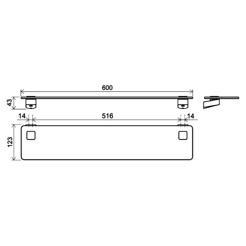 Полиця 10° Black TD 500.20 Ravak  (X07P567)