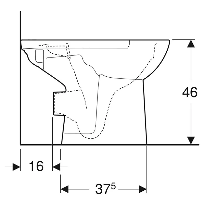 Чаша унітаза Selnova Comfort Rimfree Geberit  (500.486.01.1)