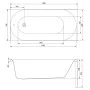 Ванна Octavia 150x70 з ніжками Cersanit  (S301-251)
