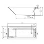 Ванна Crea 170x75 з ніжками Cersanit  (S301-226)