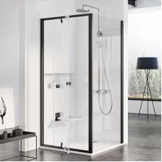Душова стінка PPS-100 Transparent + чорний Ravak  (90GA0300Z1)