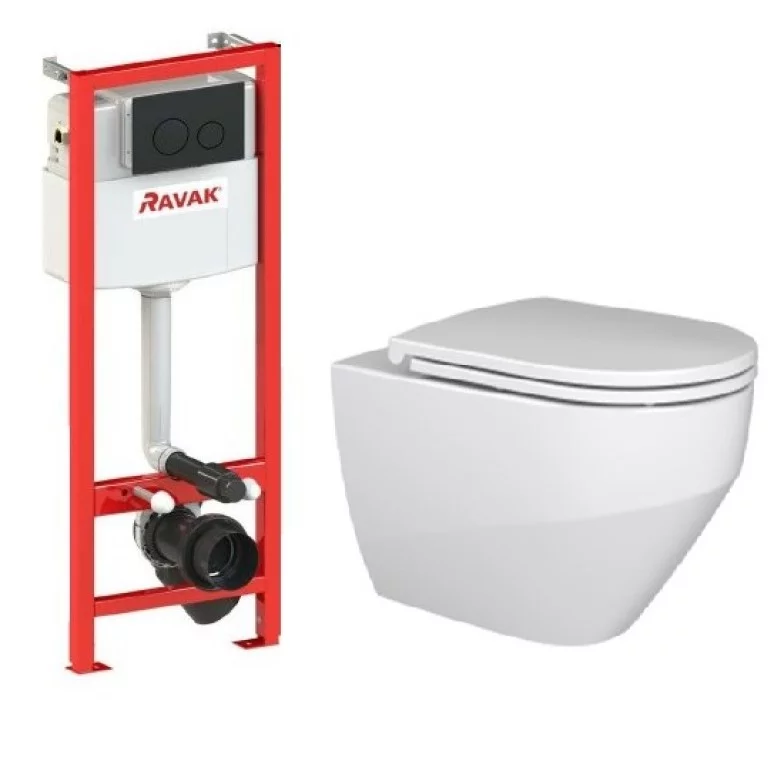 Комплект Інсталяція Smart Eco GPX2240105 + Унітаз Zante RimOff з кришкою soft-close GPX2240040-X01866 RAVAK