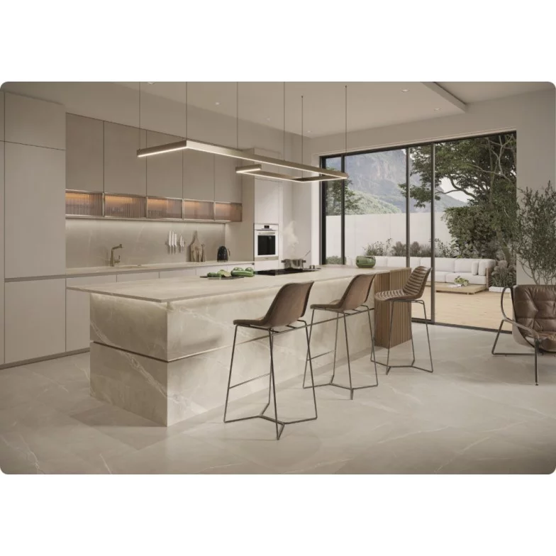 Плитка керамогранітна Ritual Tri-D Taupe Spiek Wielkoform SOFT 1230x3200x20 Paradyz