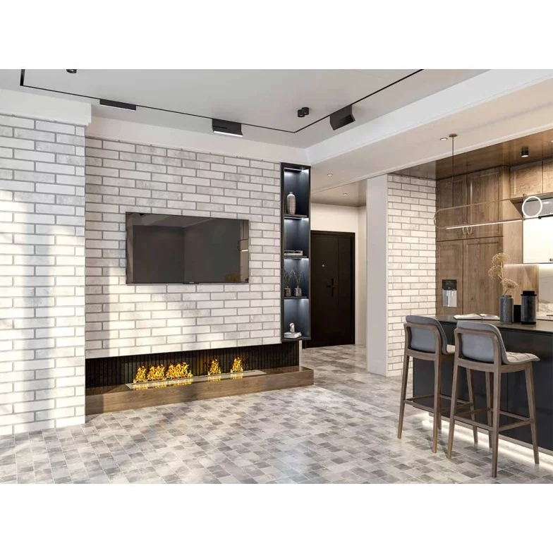 Плитка стінова KB0010 Klinker Brick Білий 60x250x6 Golden Tile