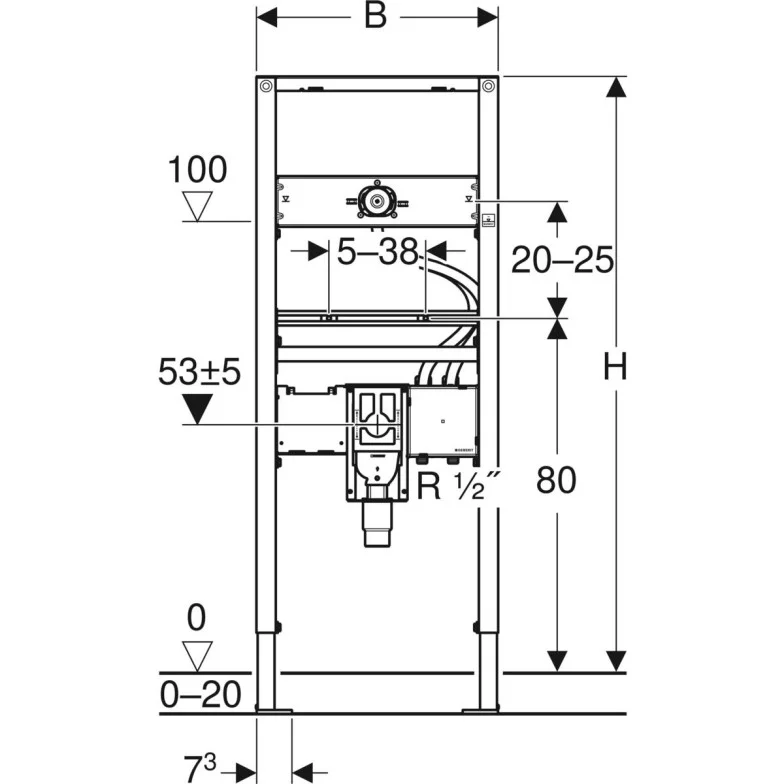 Інсталяція для умивальника Duofix 111.562.00.1 Geberit