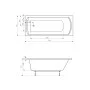 Ванна прямокутна Linea 170х70, Roca