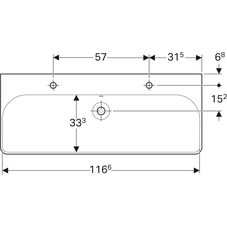 Умивальник 120 Smyle Square 500.253.01.1 Geberit