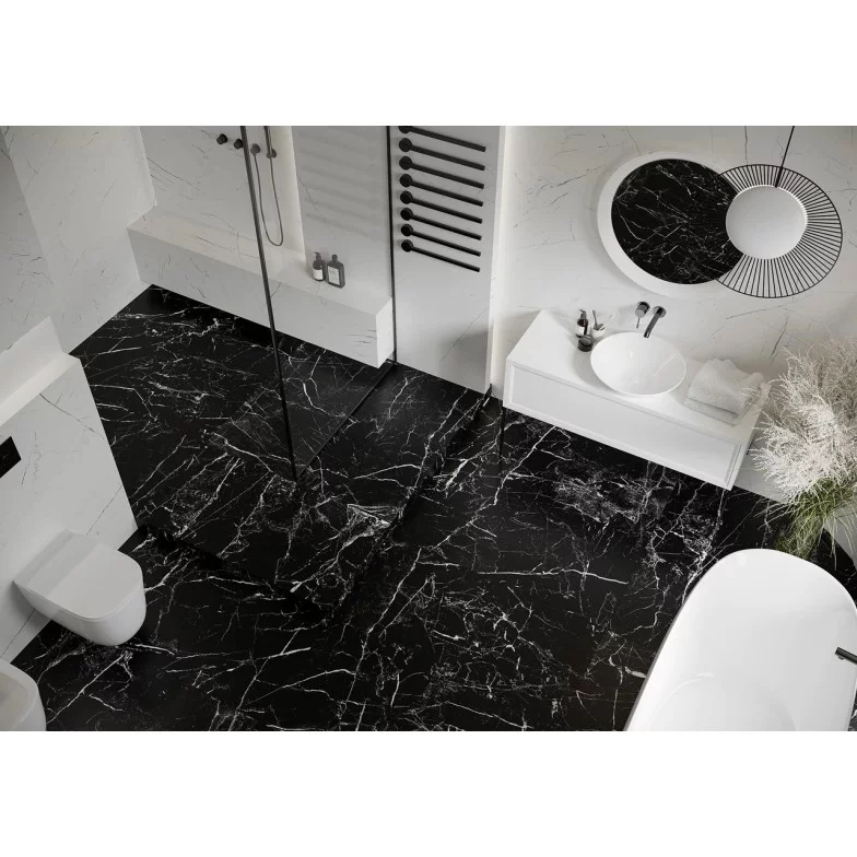 Плитка керамогранітна Marmo Marocco Black RECT 597x1197x8 Cerrad