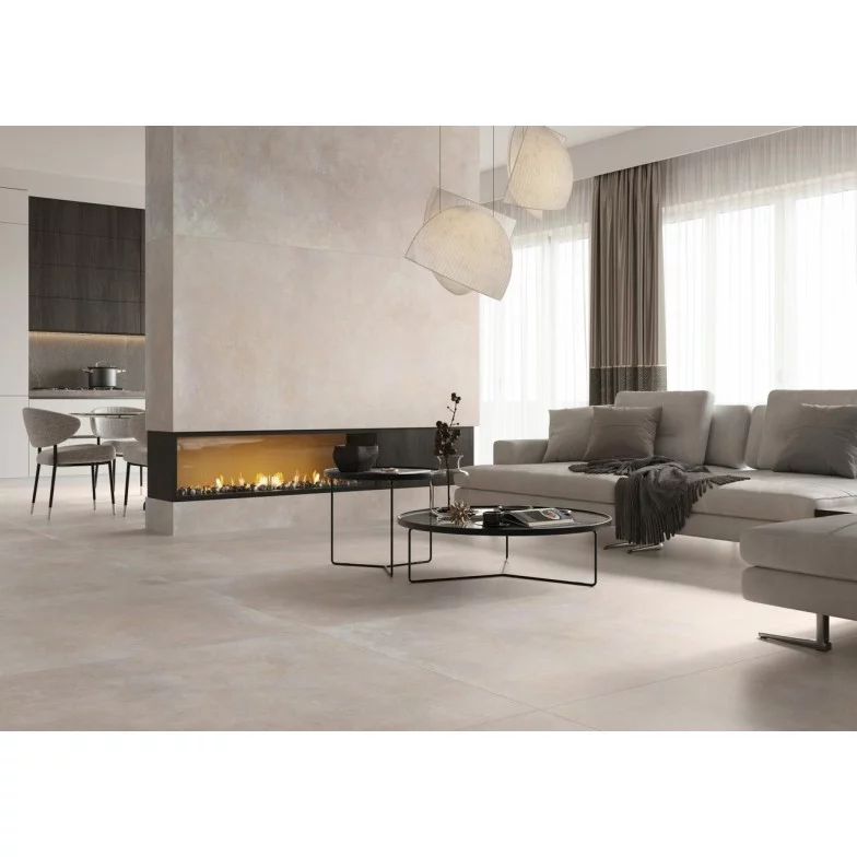 Плитка керамогранітна Modern Concrete Ivory SILKY CRISTAL LAP 797x797x8 Cerrad