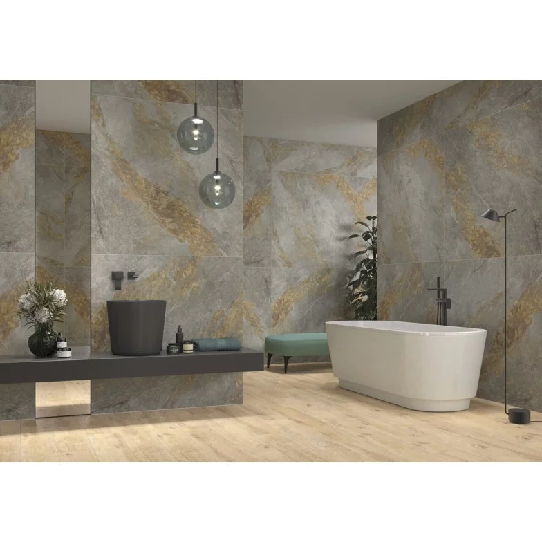 Плитка керамогранітна Auric Light Grey RECT 597x597x8 Cerrad