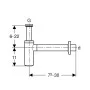 Сифон для умивальника d40 Uniflex (151.035.21.1), Geberit