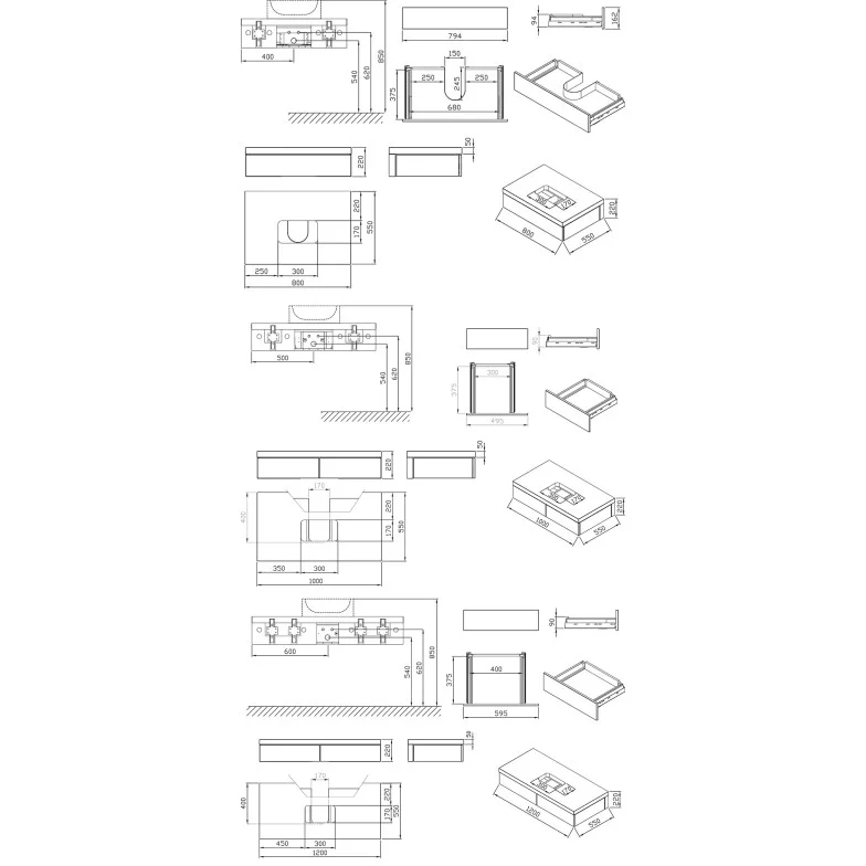 Шафка під умивальник SD 1200 FORMY white, RAVAK